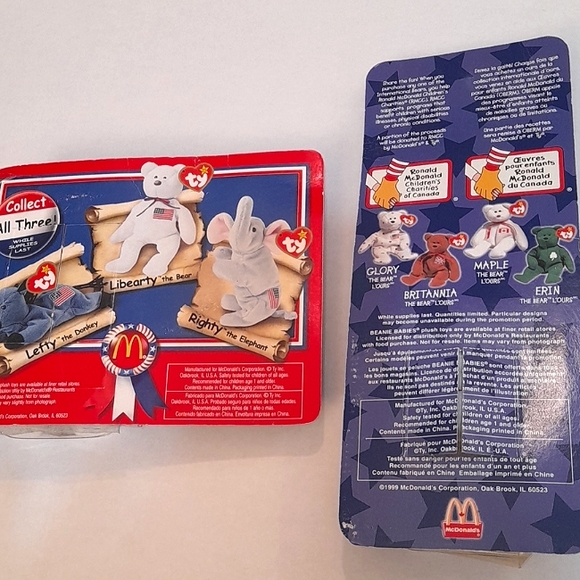 💗 New 2000 Mcdonalds Beanie Bear Lot - Picture 4 of 4